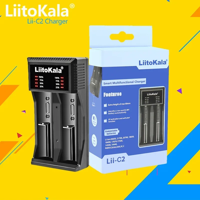 LiitoKala Lii-500 Lii-D4 Lii-M4 Lii-M4S Lii-C2 Lii-S6 Lii-S12 Lii-D4XL 3.7V 18650 18350 26650 NiMH lithium battery smart charger