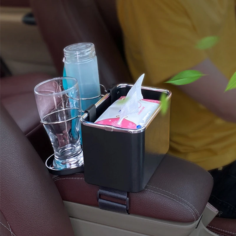 

Car Tissue Box Inner Cup Holder Multifunctional Drawer Box Car Drawer Box Creative Car Armrest Box Storage