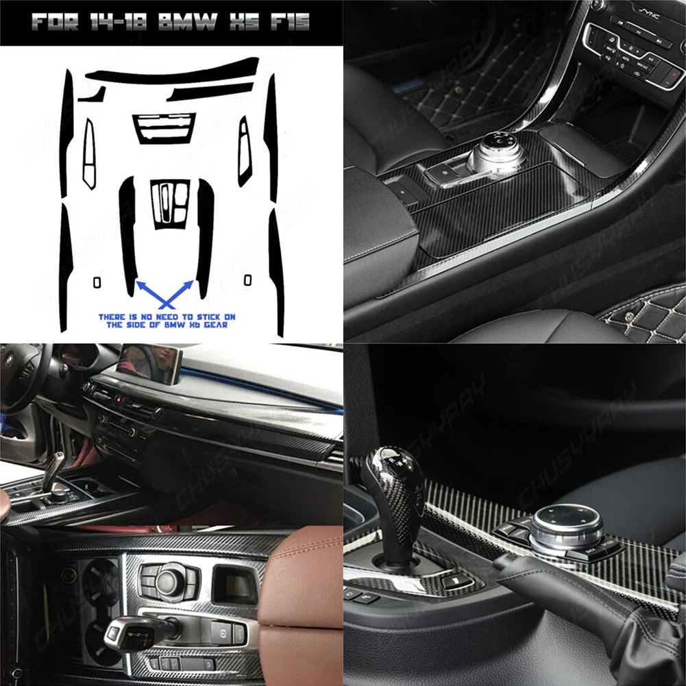 

Carbon Fiber Interior Stickers For Right-Hand Drive Modification Texture Vinyl Durable Glossy Modern Style Special Film