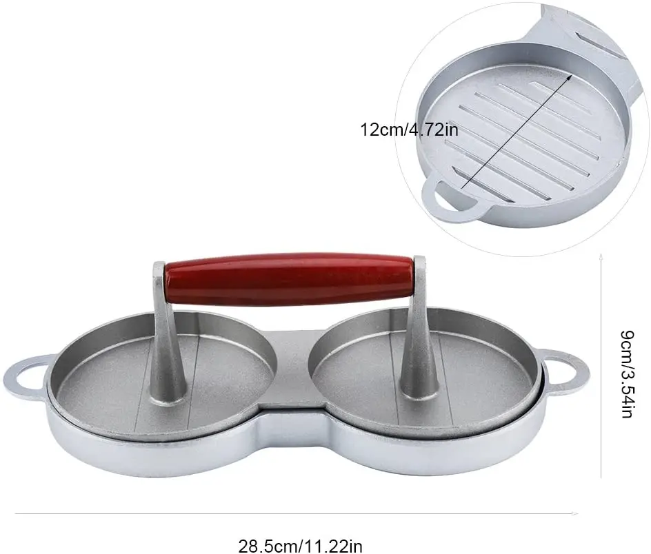 Пресс Для Гамбургеров С Двойной Сеткой И Двойным Отверстием Мяса Гамбургерница