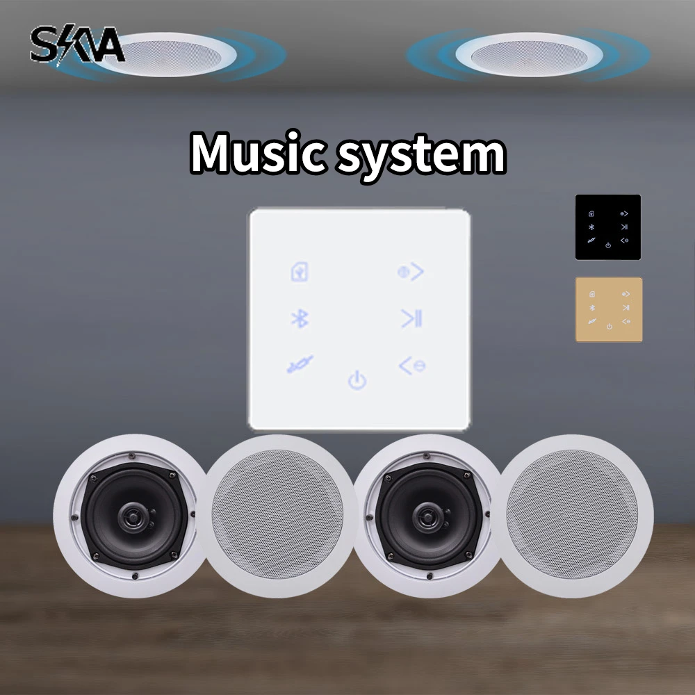 

Wall Bluetooth Amplifier Powerful Music Panel and 20W Coaxial Ceiling Speaker Form A Combination for Smart Home Theater Sound