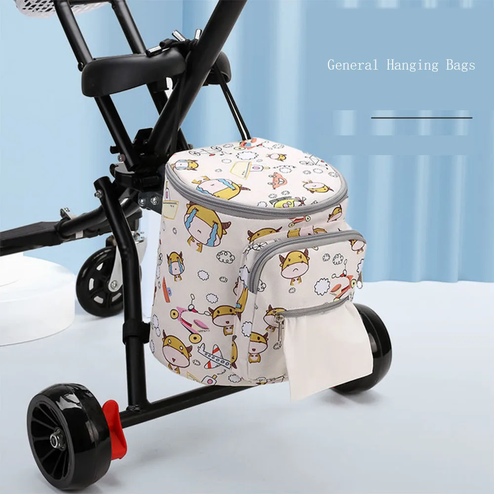 Baby Stroller Hanging Bag, Large Capacity, Portable, Practical, Multi-Functional Partition, Applicable To Most Baby Strollers