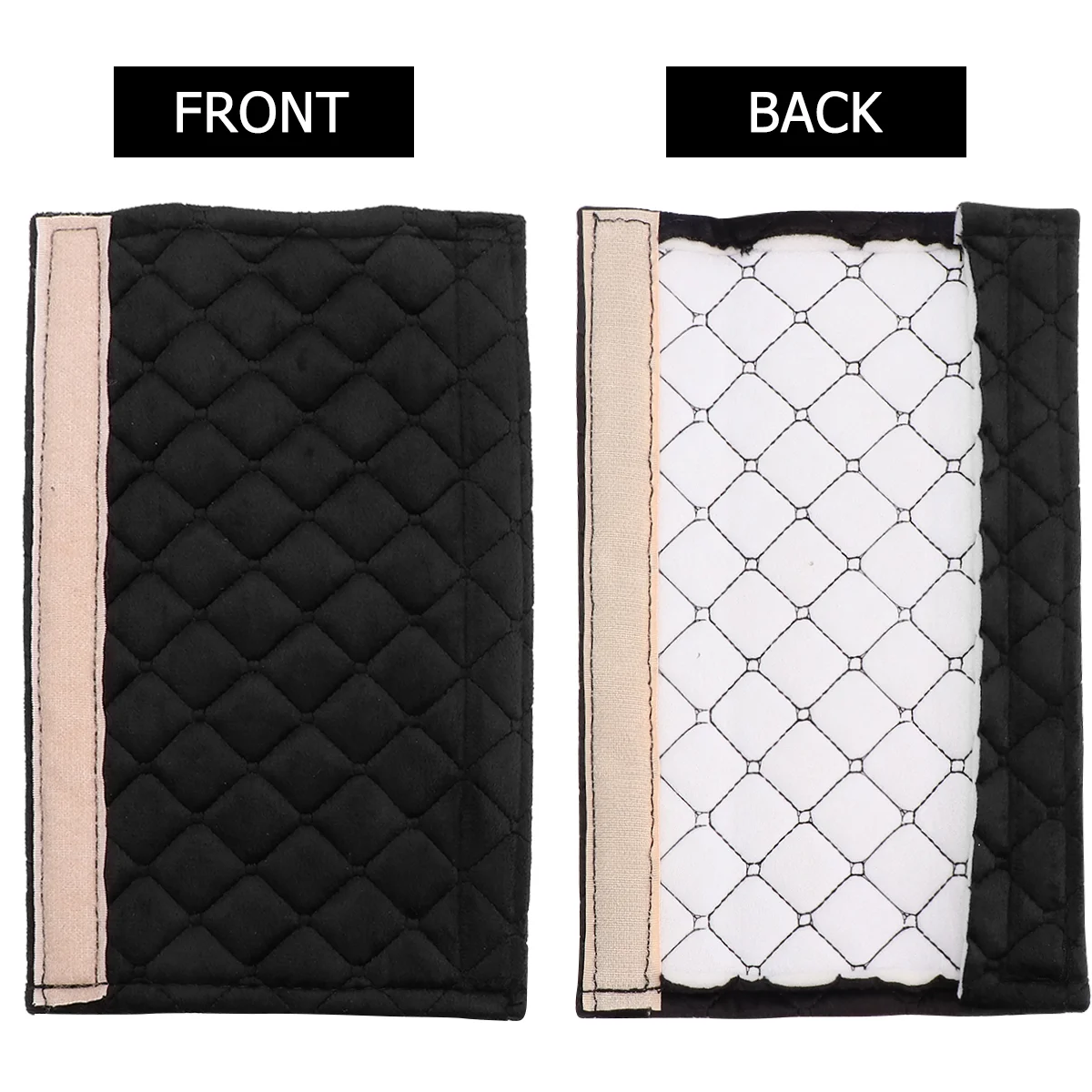 

2 Pcs Cinturon De Para Seat Belt Shoulder Pad Cushion 27X6X2CM Kids Cover Black Travel