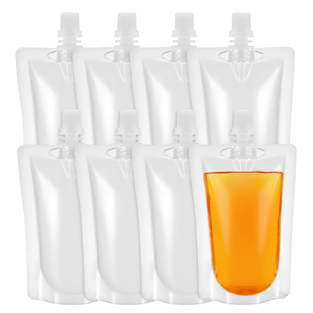 

Self-supporting Nozzle Bag Portable Liquid Beverage Pouch Transparent Juice Bags Packing Pouches Soy Milk Adult Drink