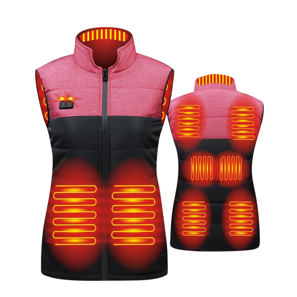

USB Electric Heated Vest 2022 Winter Smart Heating Jackets Men Women Thermal Heat Clothing Plus Size Hunting Coat