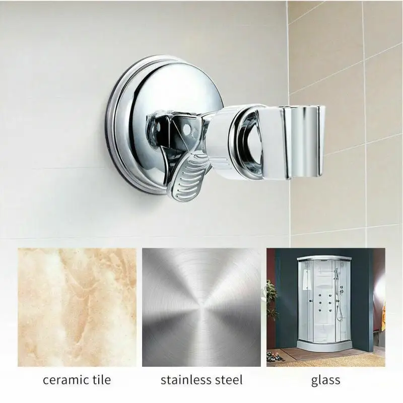 fully electroplated bathroom stand stable rotating universal shower holder adjustable handheld stand suction home shower bracket free global shipping