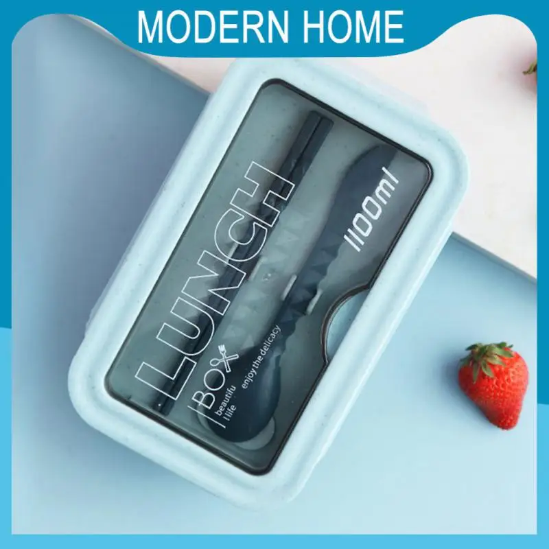 

Handmade With Cutlery Insulation Box Pp Fresh Box Sealing Up Dining Box Kitchen Supplies Non-slip Lunch Box Leak-proof Tableware