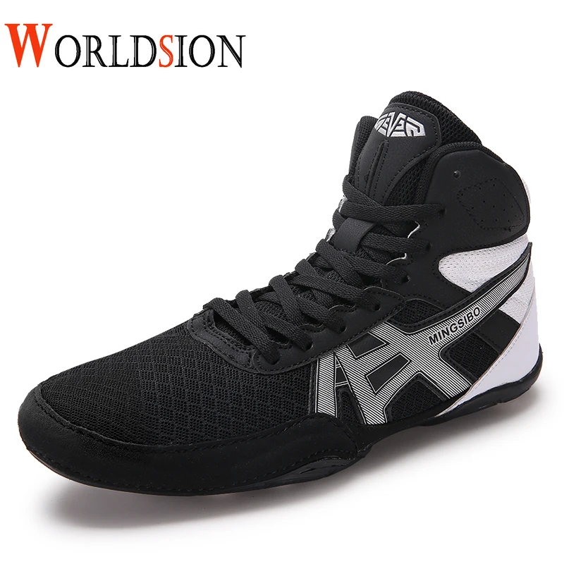 

Men Women Boxing Shoes Luxuey Boxing Wears Kids Professional Wrestling Sneakers Size Plus 36-46 Quality Flighting Shoes