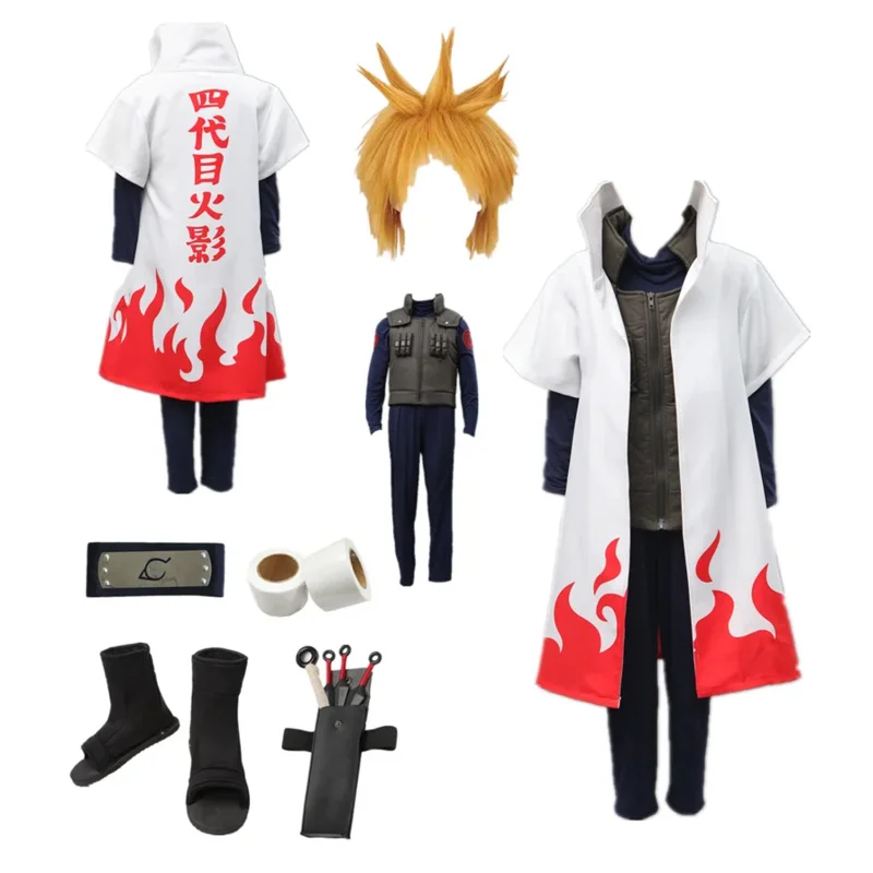 Новинка 2025 аниме-косплей Yondaime Hokage sama белая накидка жилет мужской костюм на