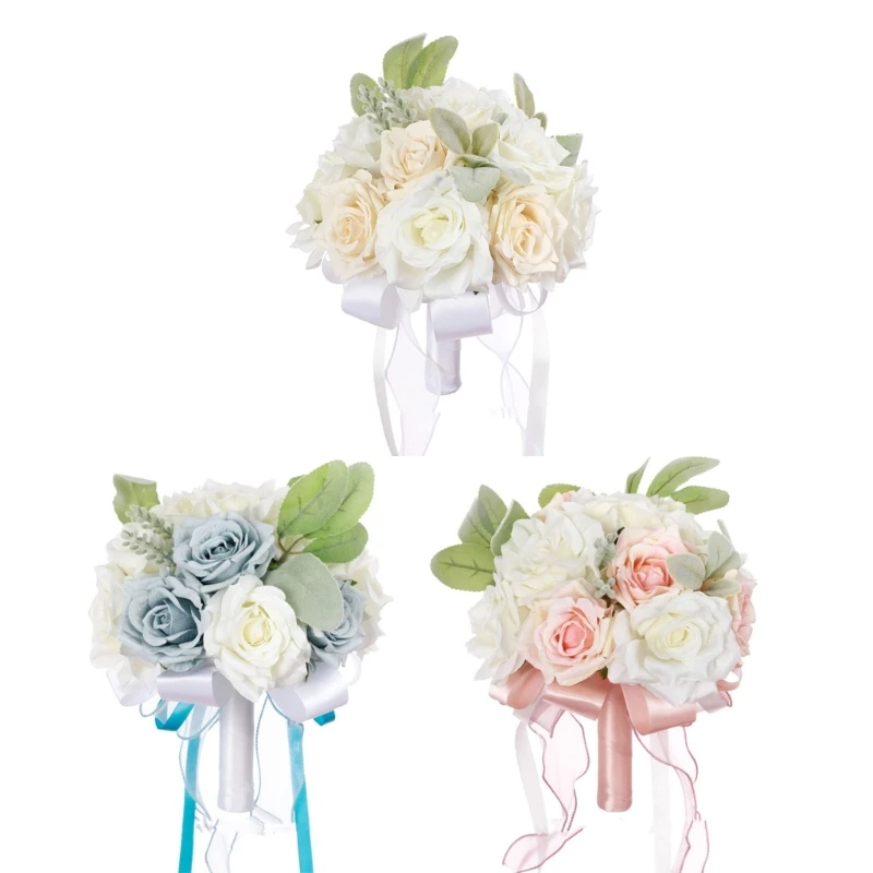 

Sophisticated Bride Handheld Roses Exquisite Faux Floral Accent for Weddings