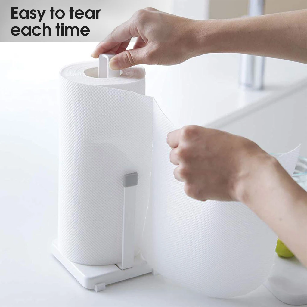 

Metal Paper Towel Holder Tabletop Vertical Stand Dining Rack Dispenser Home Papertowel Countertop Decor Storage