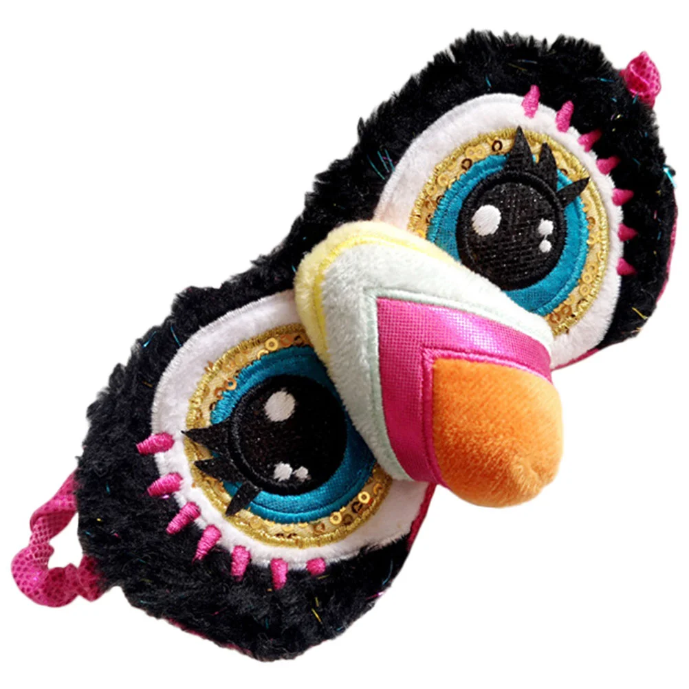 Sleeping Eye Mask Plush Bird Eyeshade Sleepovers Stuff Kids Women Covers Blindfold