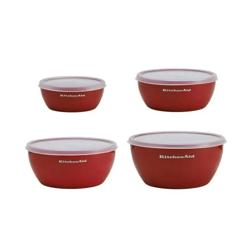 

Prep Bowl Set with Lids in Empire Red and Assorted Sizes