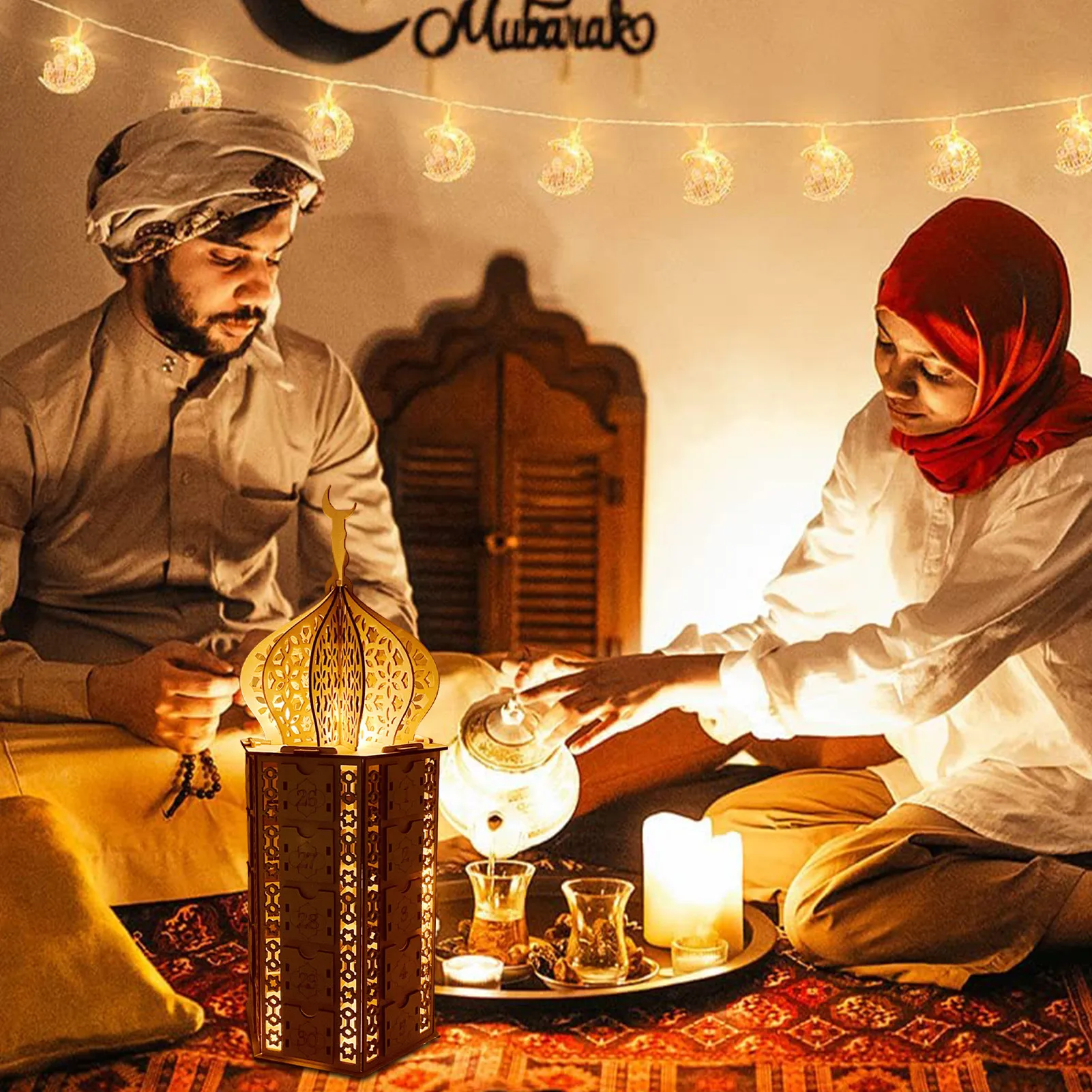 

Wooden Ramadan Advent Calendar Eid Mubarak Ramadan Advent Calendar With Drawers Countdown To Eid Al-Fitr Ramadan Calendar Holida