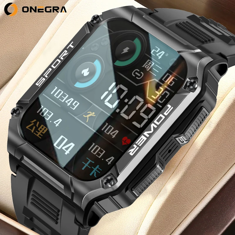 

2023 New Military Smart Watch Supports Bluetooth Calling Compass IP68 Waterproof Men's Smart Watch Is Suitable For Android iOS.