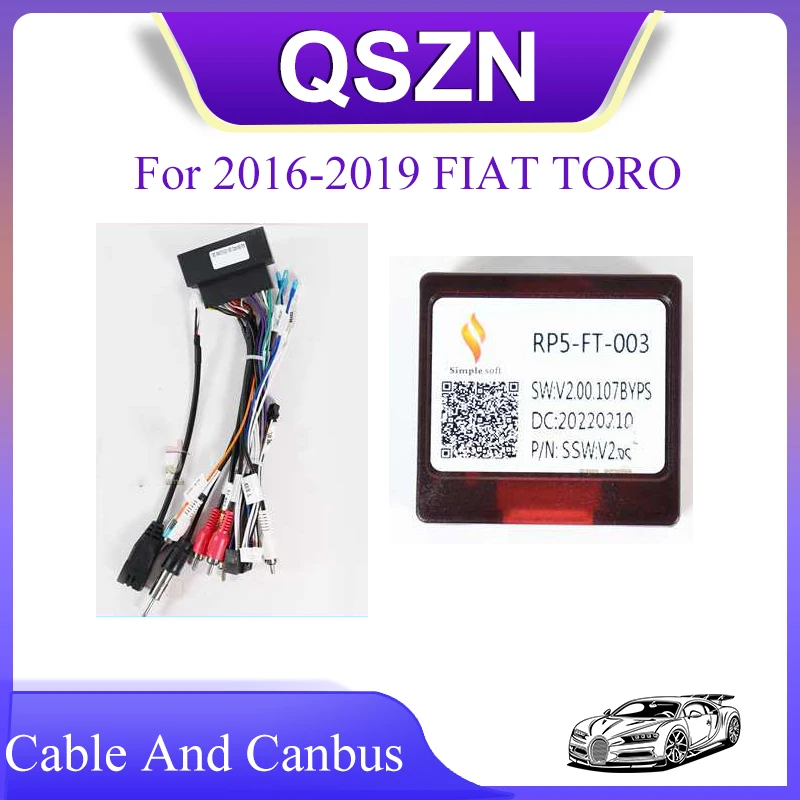 

Android 2 Din Car radio Multimedia Player Universal Accessories Wire Adapter RP5-FT-003 For 2016-2019 FIAT TORO