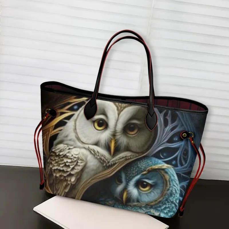 

Fashion Owl Printing Women's Totes Bag Large Capacity Shoulder Bags Woman Female Multi-function Commute Handbags Bolsos Mujer
