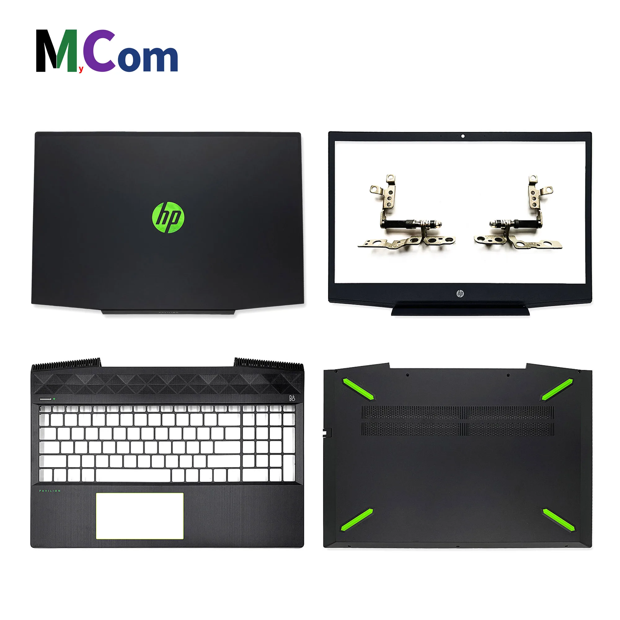 

Новинка, задняя крышка для ноутбука HP Pavilion 15-CX TPN-C133 Series/передняя рамка/петли/Упор для рук, верхний чехол/нижний зеленый чехол