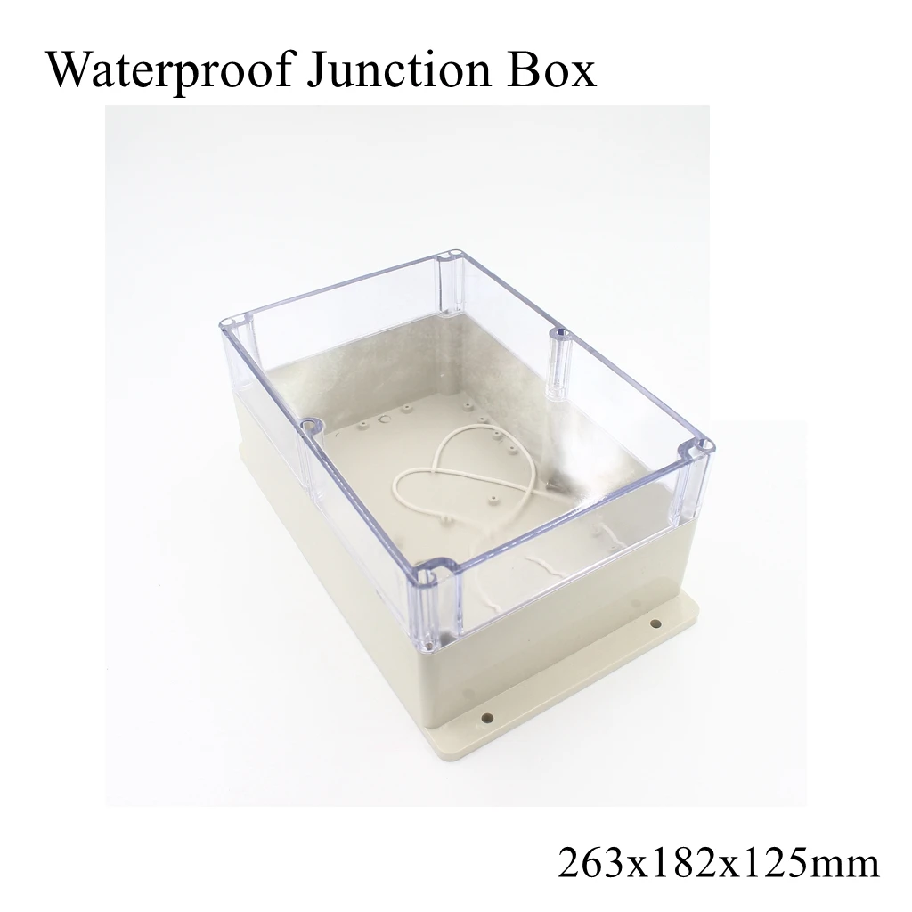 Распределительная коробка 263x182x125 мм, ясное прозрачное покрытие IP65, ABS водонепроницаемый пластиковый корпус, чехол для инструмента