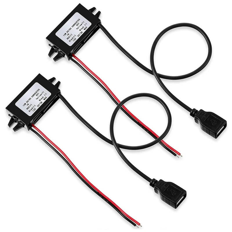 

Hot-12V To 5V DC Converter Buck Module USB Output Power Adapter DC Power Adapter Converter DC To DC Regulator Car