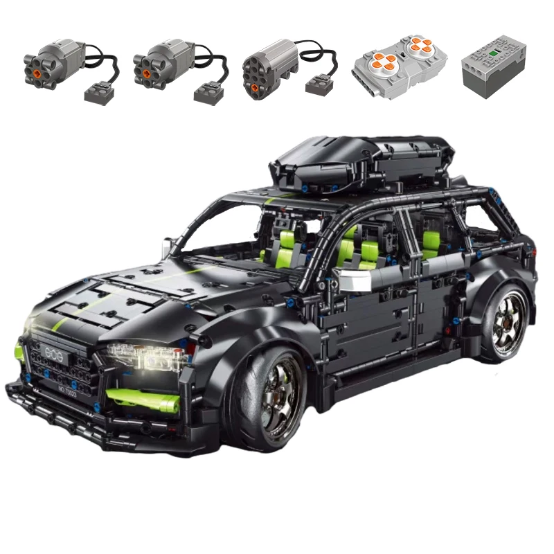 

Technical APP Remote Control T5023 RS6 Moter Power Bricks Building Blocks Estate Car Gift Toys For Children Moc Sets Assembling