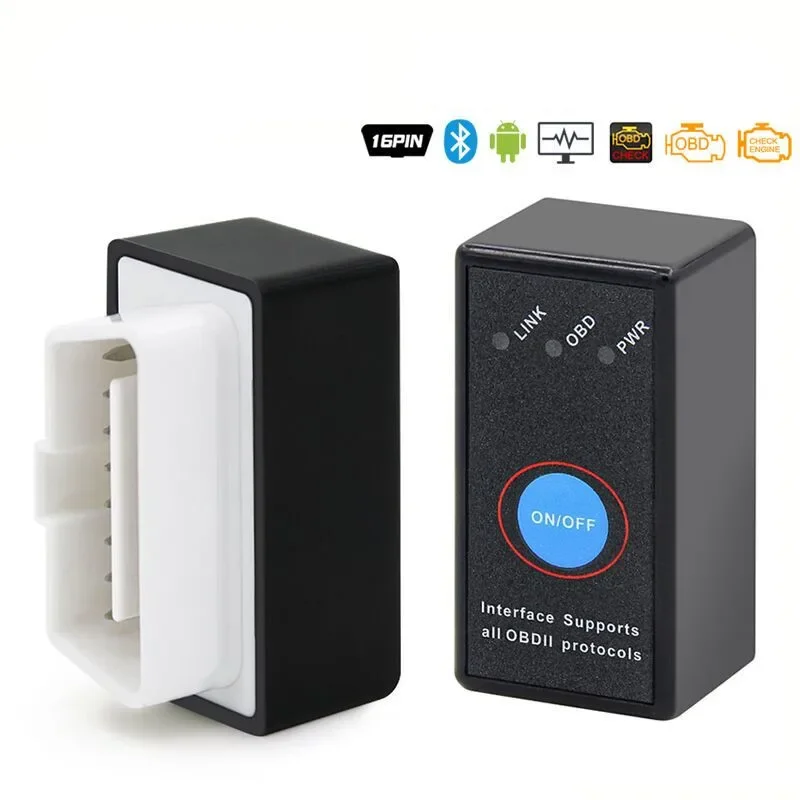 

Считыватель кодов OBD2 ELM327 V2.1 Bluetooth с переключателем без/выключения Сканер OBD2 для iOS/Android Инструмент автоматического сканирования Диагностический инструмент