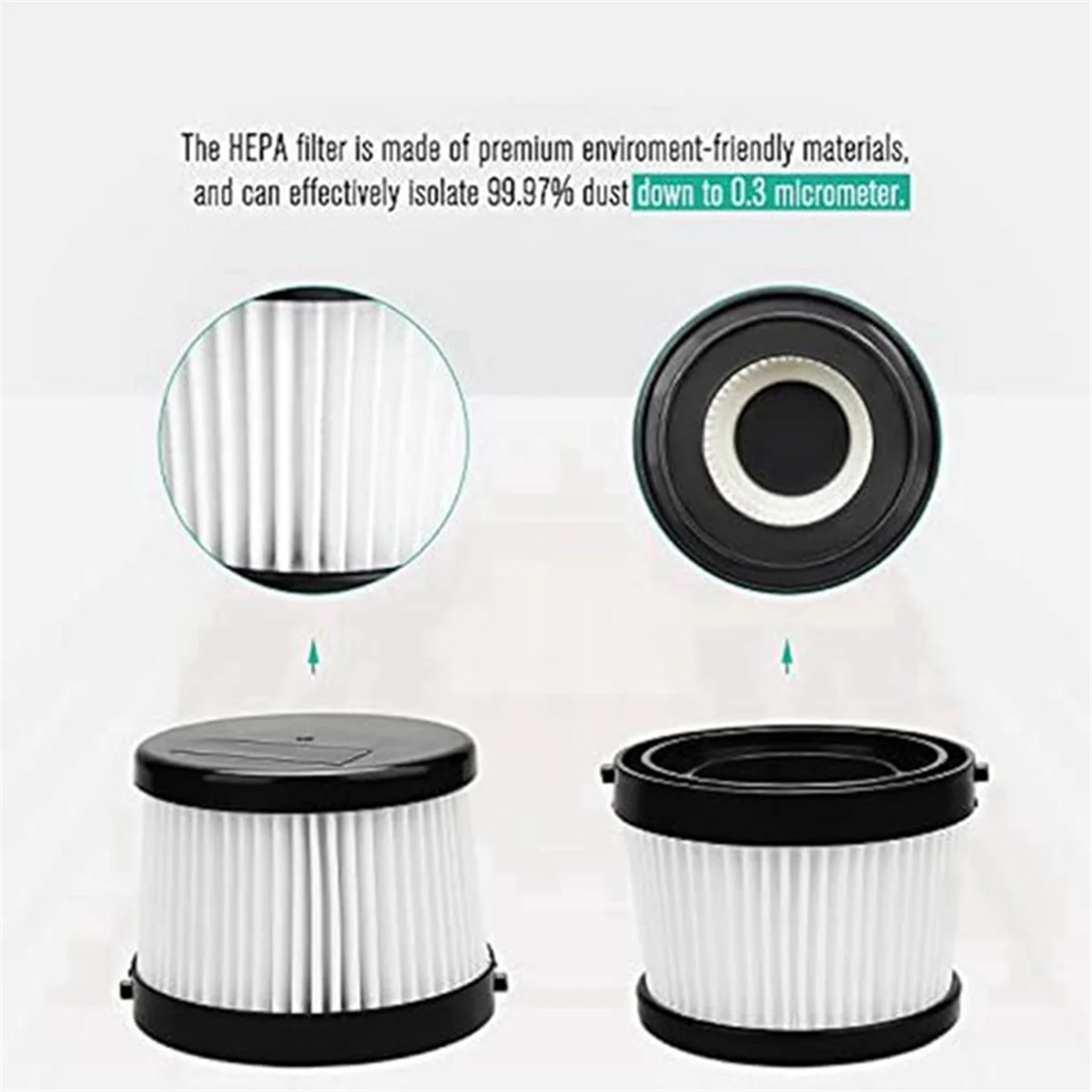 4 упаковки HEPA-фильтров DCV5011H для беспроводного ручного пылесоса DCV501HB с 8