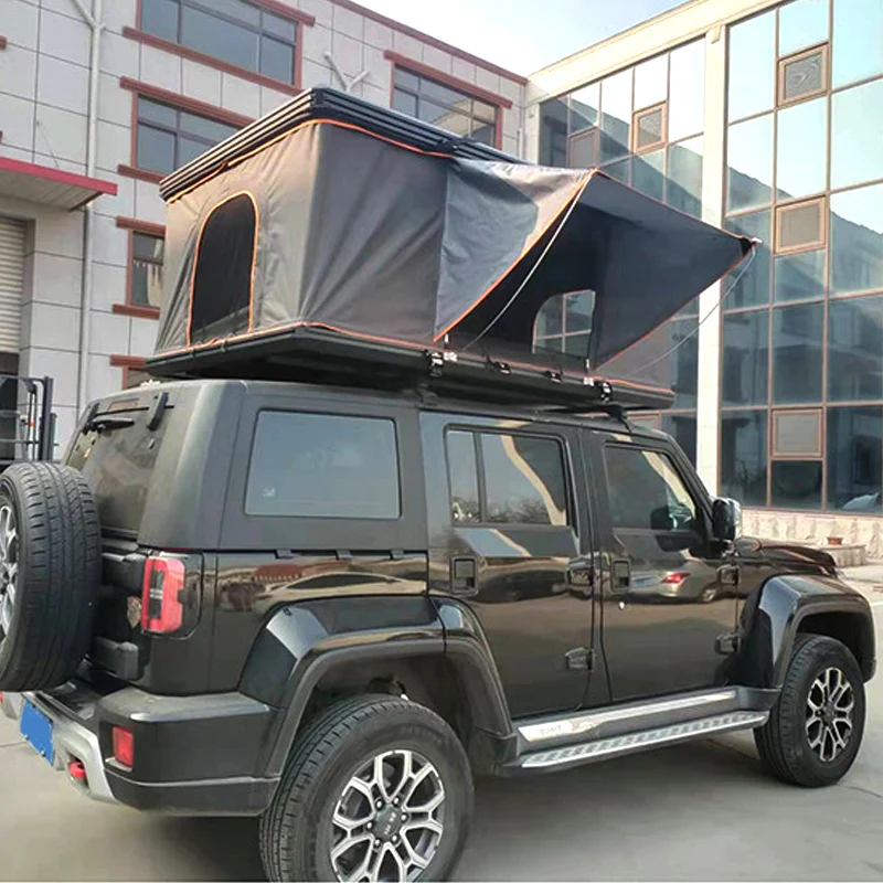 

Straight Open Aluminum Top Roof Tent Car Rooftop Tent Pop Up Rooftop Tent Hard Shell Foldable Mounted Camping