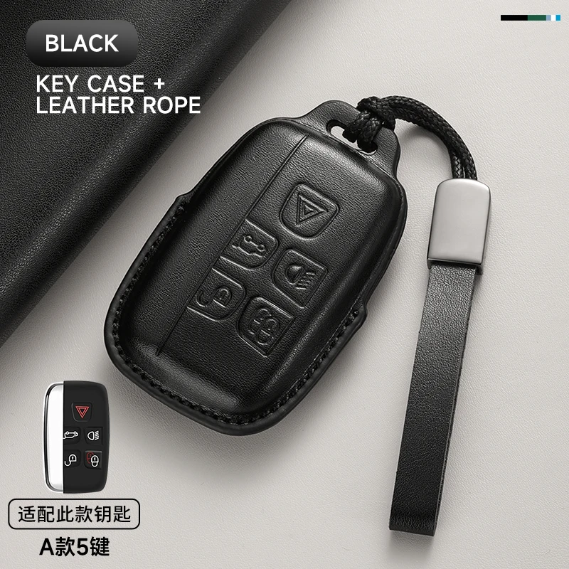 

Чехол для ключей из натуральной кожи, сумка для ключей для Land Rover Range Rover Sport Evoque Freelander Velar Protect, комплект автомобильных аксессуаров