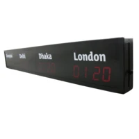 world time zone wall led digital display world clock terminal buildingword clock led
