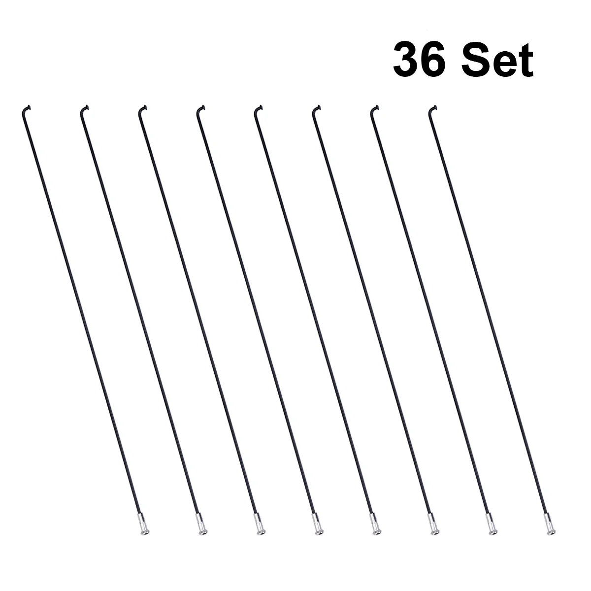 

36 Sets 14G Spokes Stainless Steel Spokes with High Strength Bike Wheels Spokes 254mm- Black