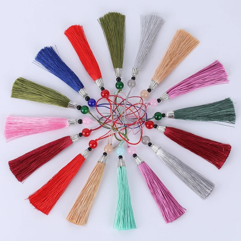 

6Pcs 7cm Hanging Rope Silk For DIY Key Chain Earring Hooks Pendant Jewelry Making Finding Supplies Accessories Tassel Fringe