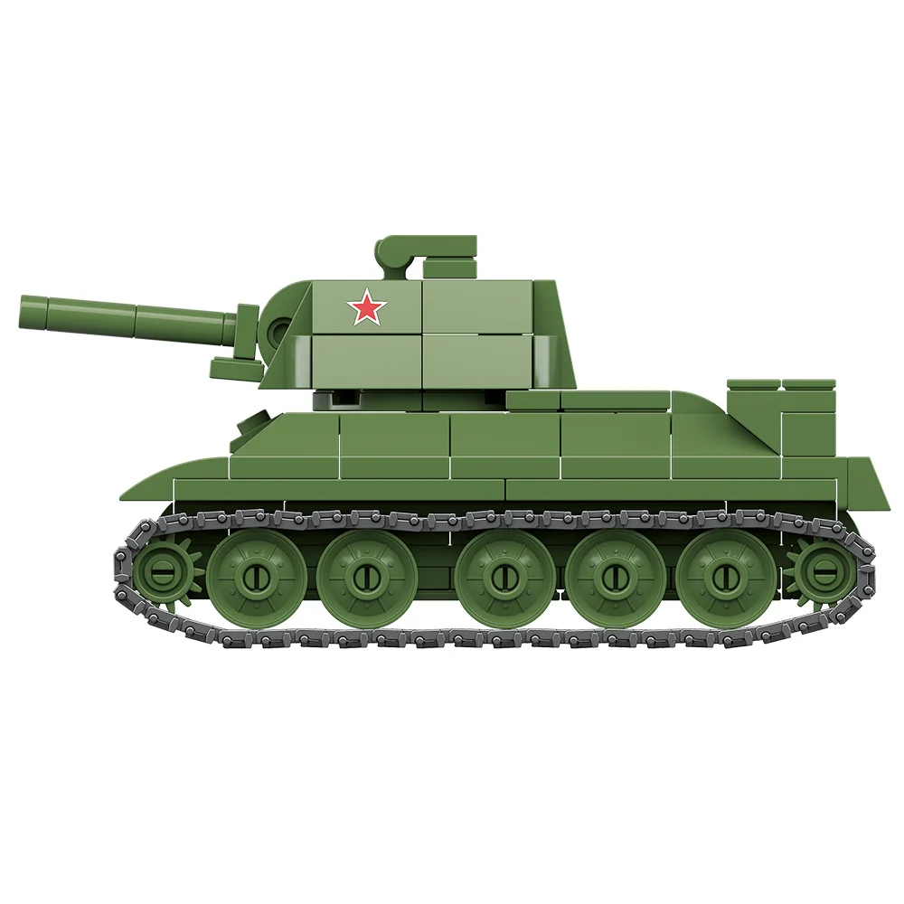 Вторая Мировая Война Советский T34/76 Средний Танк Строительные Блоки Модель
