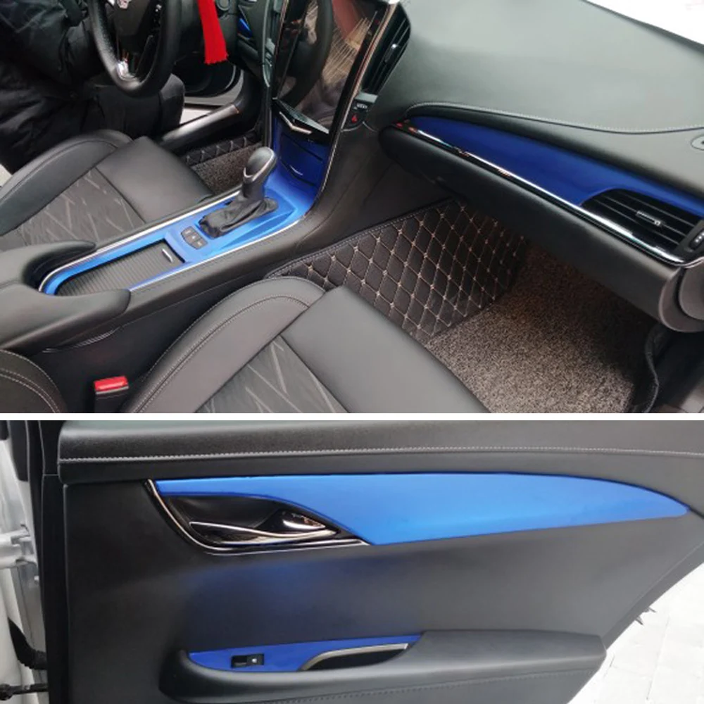 

Для Cadillac ATS/ATSL внутренняя Центральная панель управления дверная ручка наклейки из углеродного волокна Переводные картинки аксессуары для стайлинга автомобиля