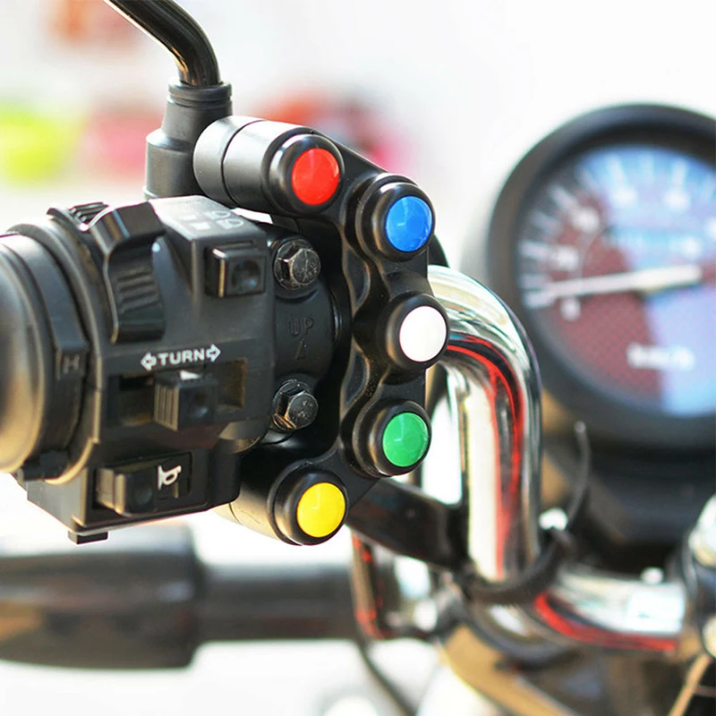 Универсальные переключатели на руль мотоцикла 5 кнопок 22 мм - купить по выгодной