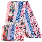 DZ1445 Новый цветки сакуры, японской вишни шнурок для цветов держатель для удостоверения личности брелок для пропуска спортзал мобильный детский брелок для ключей подарки