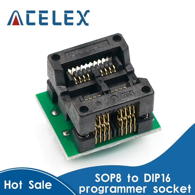

double SO8 SOP8 to DIP16 Programmer adapter Socket 200mil 208mil