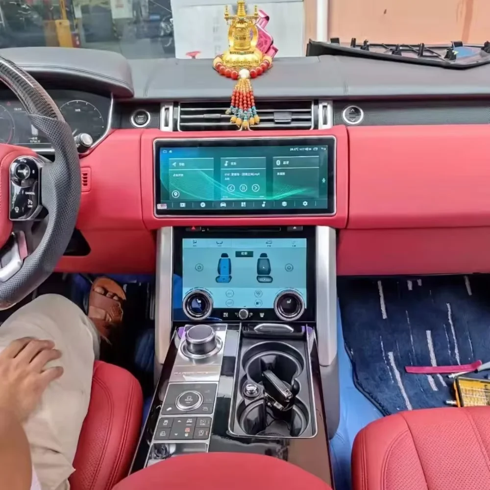 Фото Двухсистемный мультимедийный автомобильный радиоприемник с откидным экраном 12.3 дюйма для Land Rover Range Rover Vogue L405 Sport L494 2013-2023, навигация, стереоплеер №5