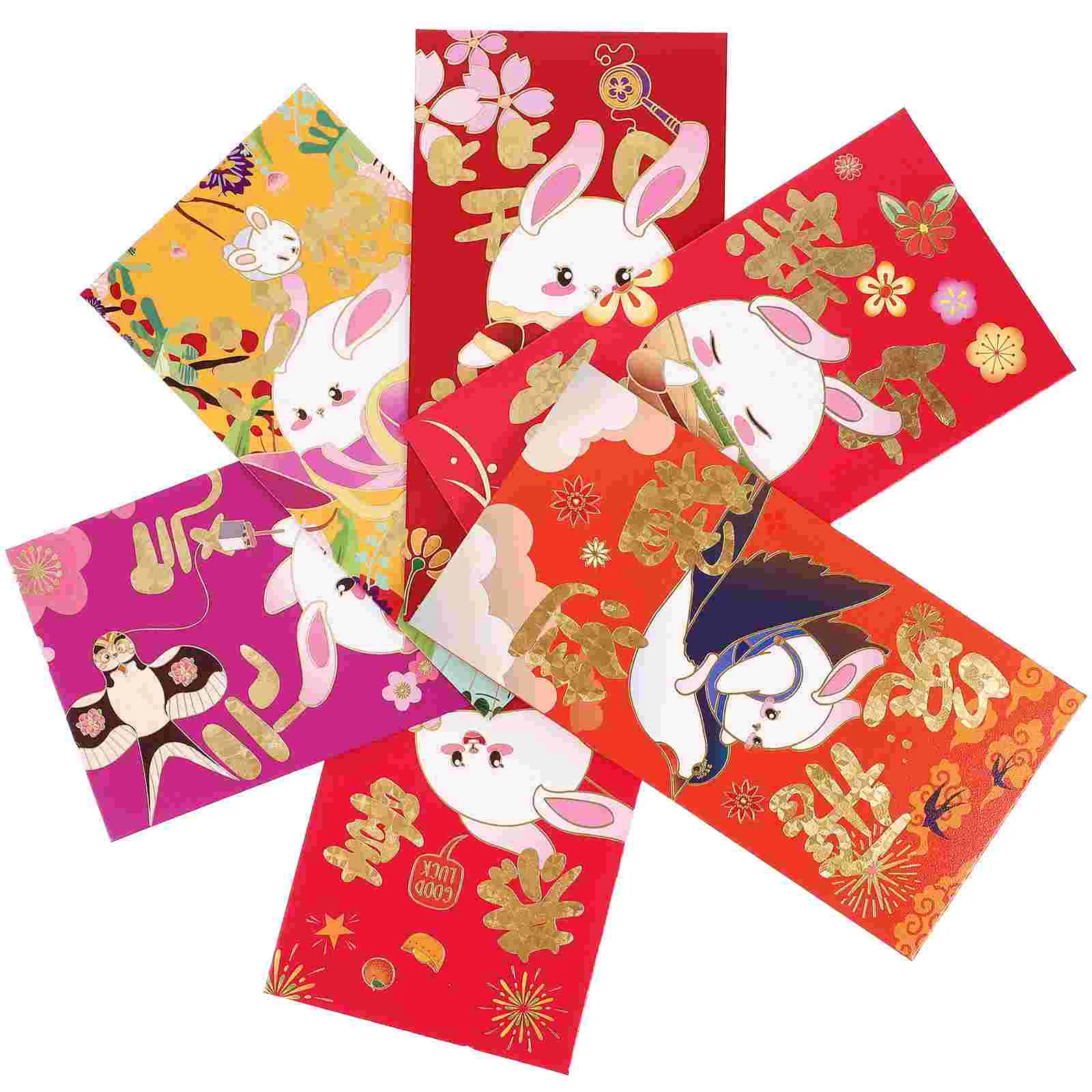 

Red Money Chinese Packets Envelopes Year Rabbitspring Festival Pocket New Envelope Traditional Zodiac Fortune Packet Wedding