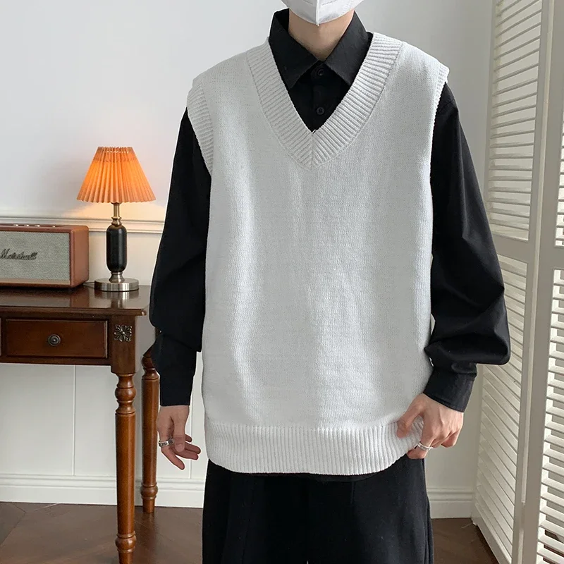 Свитер-жилет мужская уличная одежда повседневная свободная весенне-осенняя