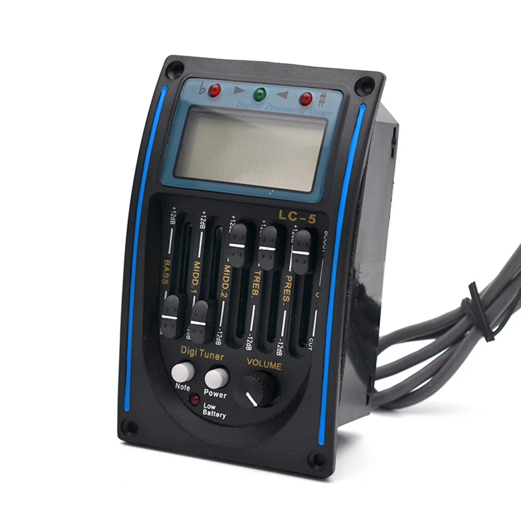 

5 Bands Acoustic Guitar Pickup EQ Equalizer System LCD Guitar Tuner Pickup Music Instrument Accessories