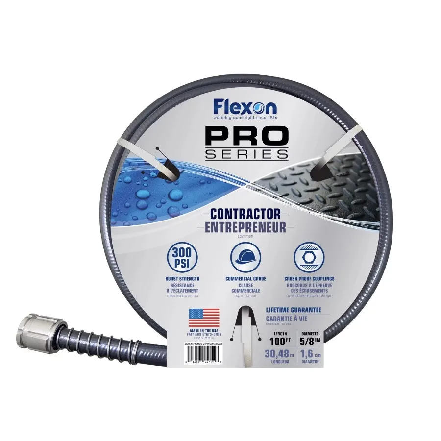 

Flexon Pro Series 5/8 in. D X 100 ft. L Heavy Duty Contractor Grade Contractor Grade Hose Water Hose