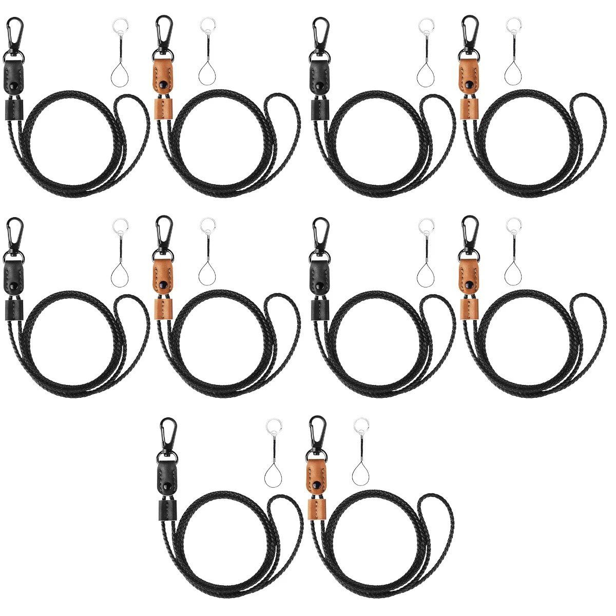 

5 Sets of Professional Badge Lanyards Multi-function Key Lanyards Key Lanyard for Men
