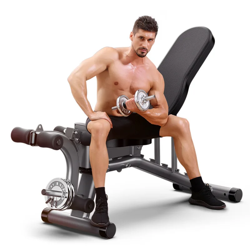 Height Adjustable Crunches Indoor Fit Workout Dumbbell Bench