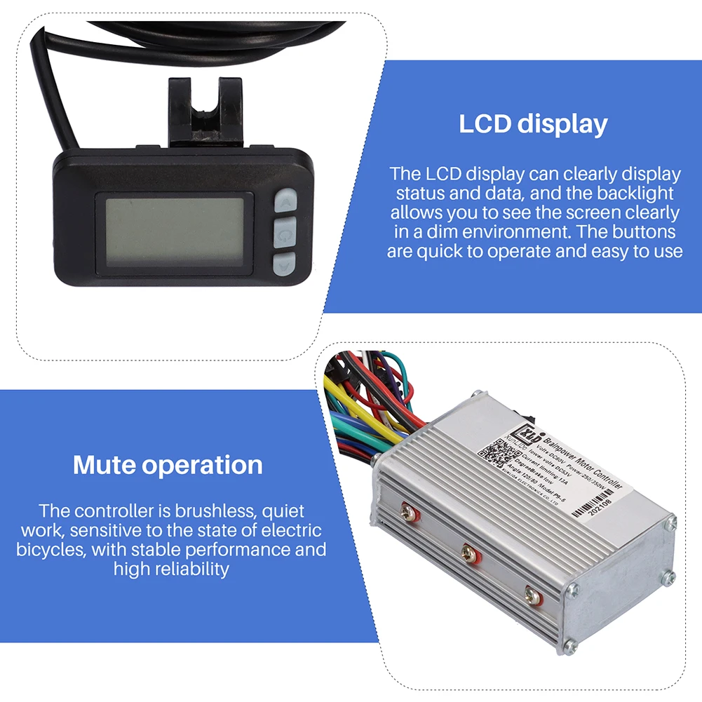 60V/250/350W Motor Brushless Controller Waterproof Electric Bicycle Scooter Kit With LCD Display Meter | Спорт и развлечения