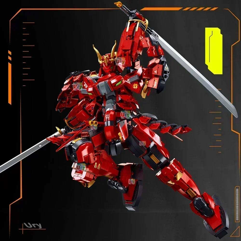 2023 Sluban армированный красный самурайский робот механическая классическая модель