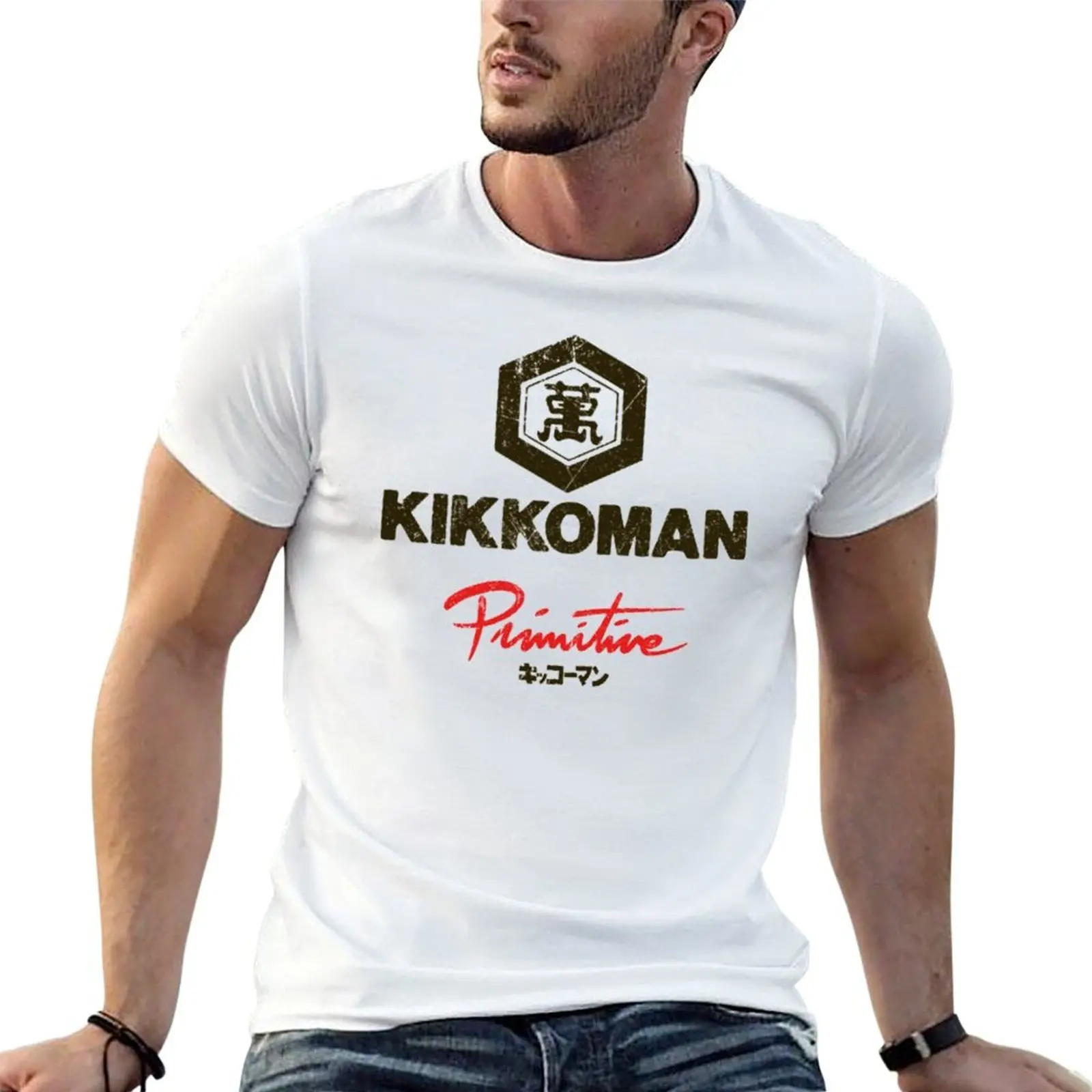 Фото Футболка Kikkoman Primitif, спортивная базовая футболка с короткими рукавами №1