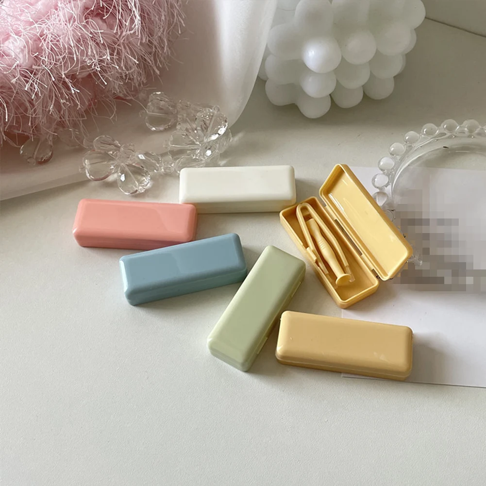 

Portable Design Contact Lens Partner Box Clamping Rod Tweezers Combination Storage Box Candy Color Eyewear Accessories Creative
