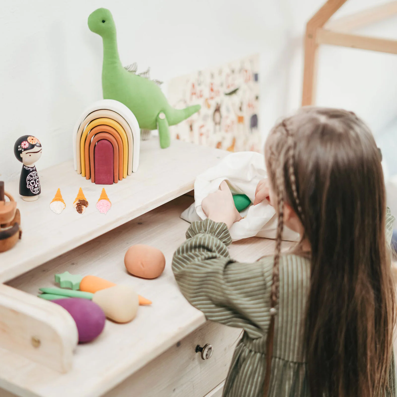 6 шт. смоляное мороженое милые крошечные износостойкие мини-декор дома