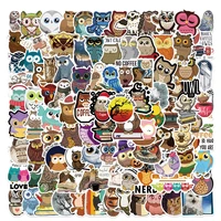 103050pcs cartoon owl cute graffiti exquisite stickers suitable for skateboard suitcases ipad waterproof stickers wholesale